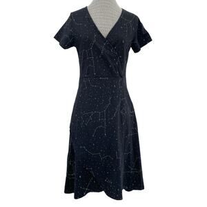 Svaha Constellation Navy Blue Astronomy Dress Pockets STEM Space Science Size 10